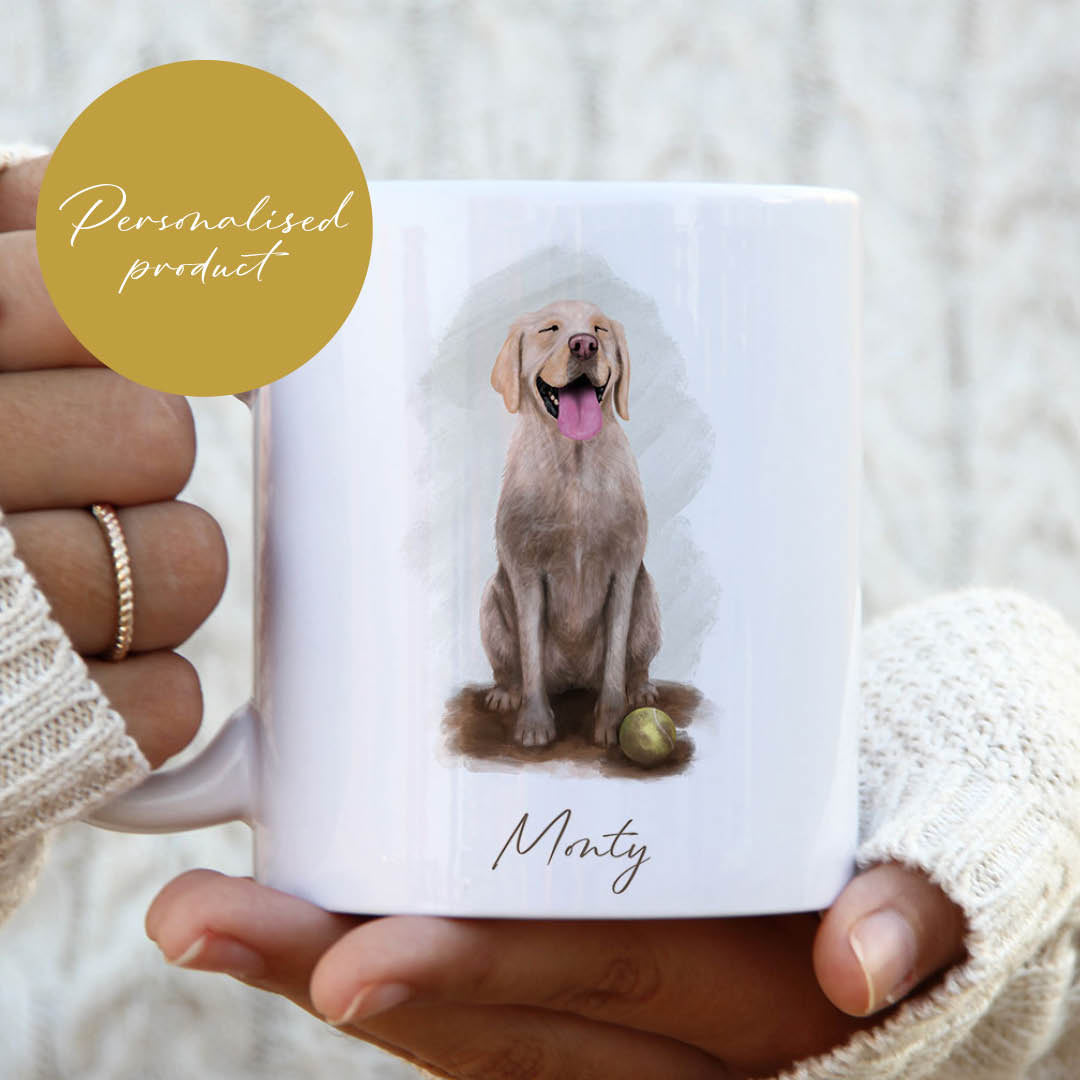 Personalised Muddy Labrador Mug