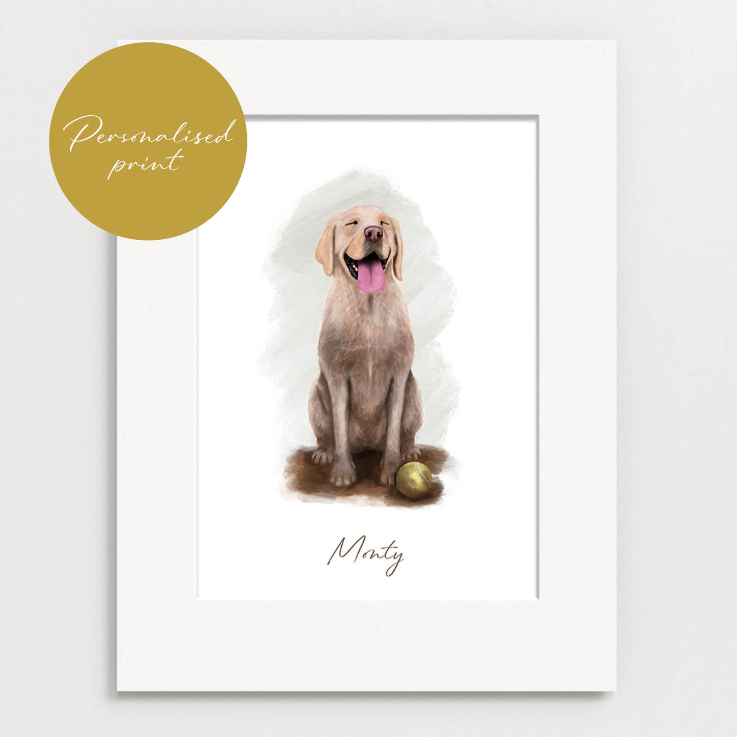 Personalised Labrador "best day ever!" - Mounted