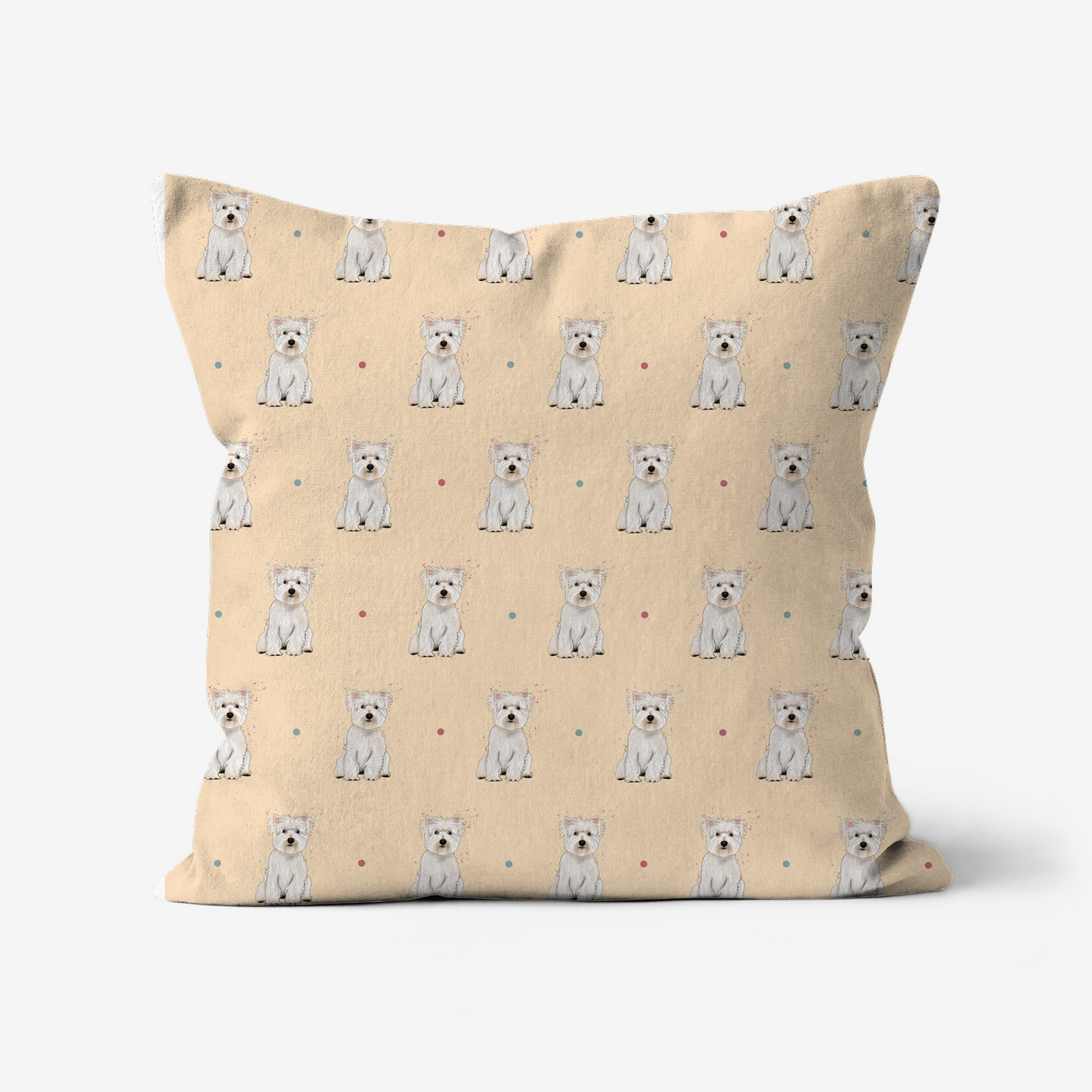 West Highland Terrier Pattern Cushion