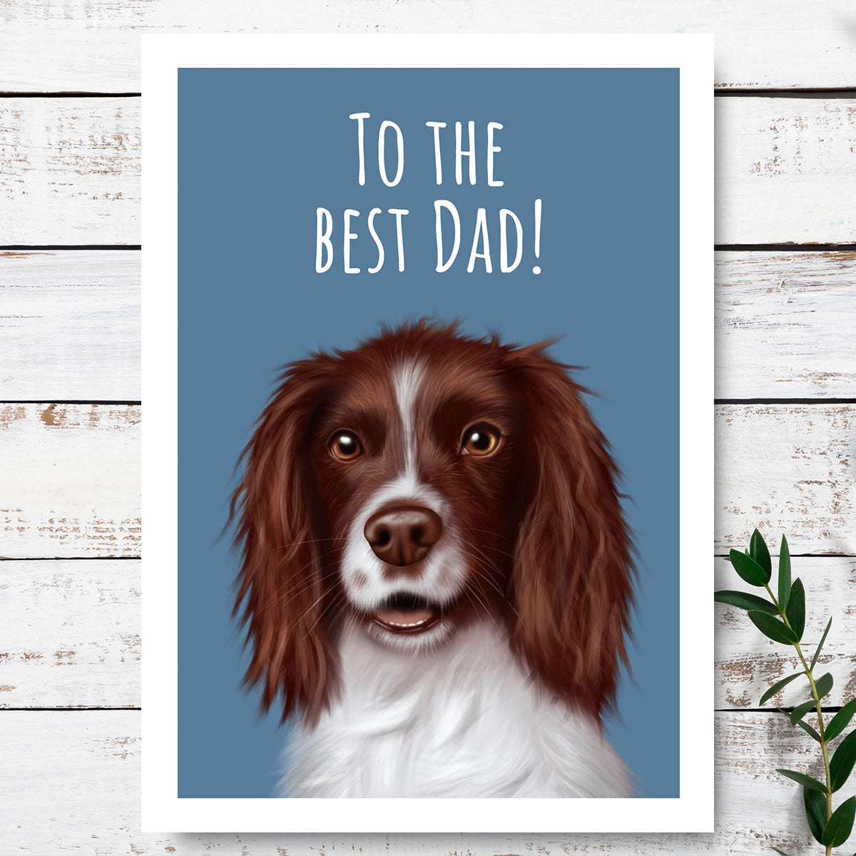 Springer Spaniel Best Dad Card