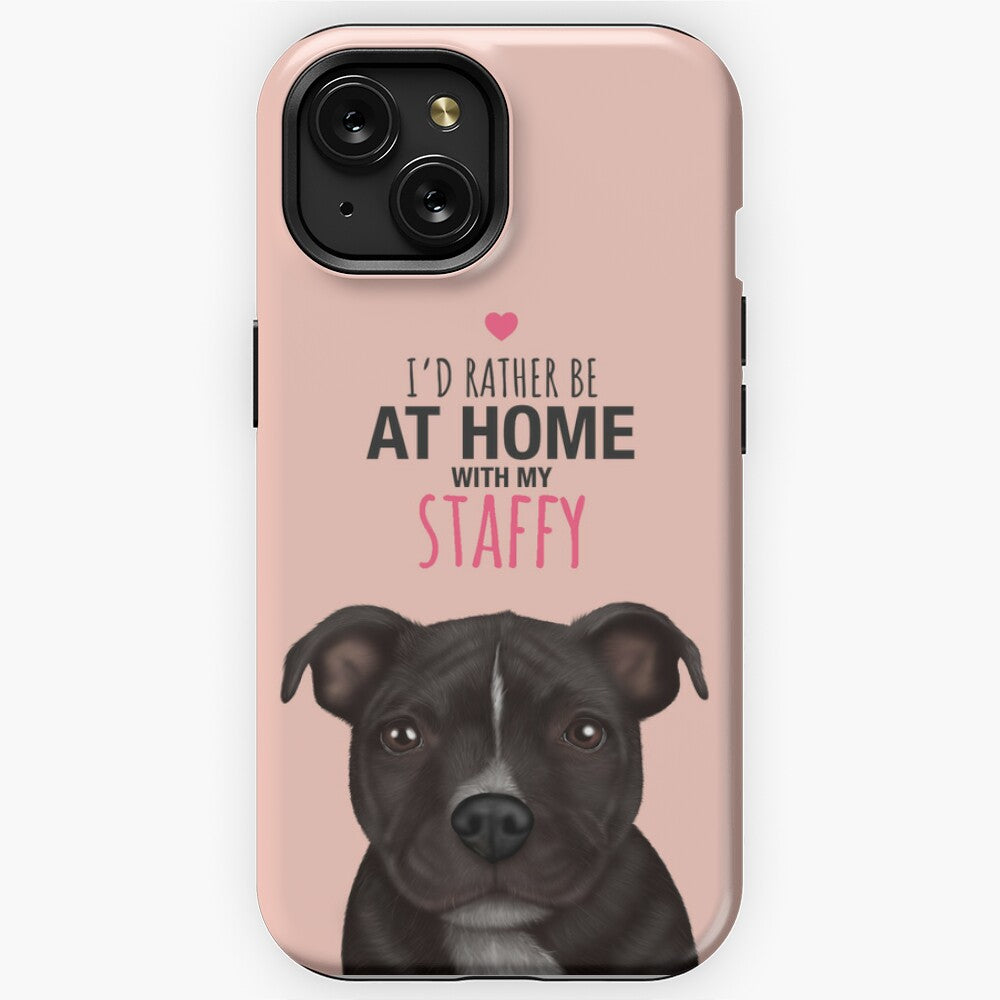 Home with my Staffy iPhone Tough Case