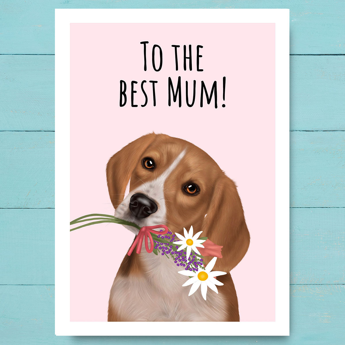 Beagle Best Mum Card