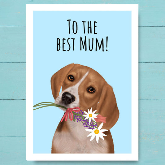 Beagle Best Mum Card