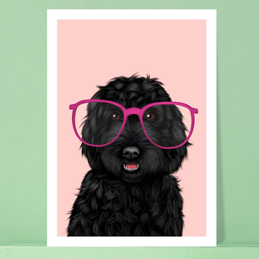 Black Cockapoo Card