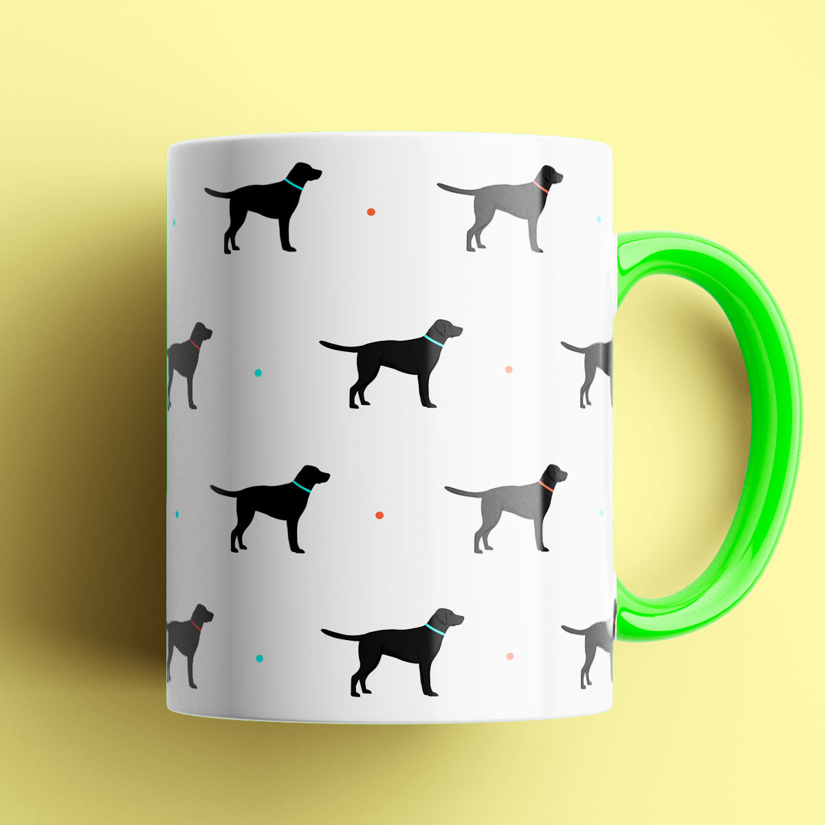 Black Labrador Patterned Mug