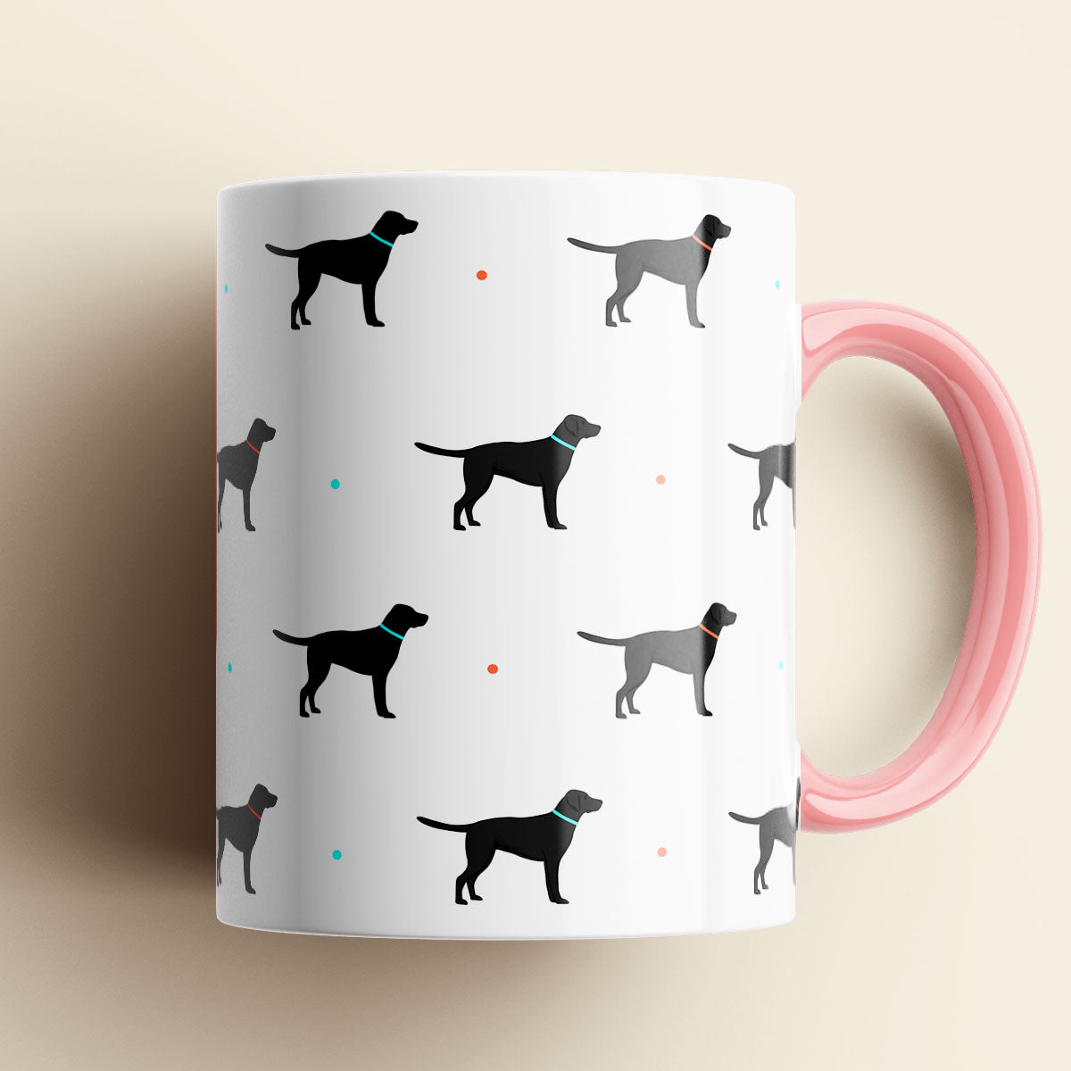 Black Labrador Patterned Mug