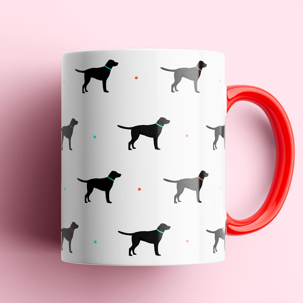 Black Labrador Patterned Mug