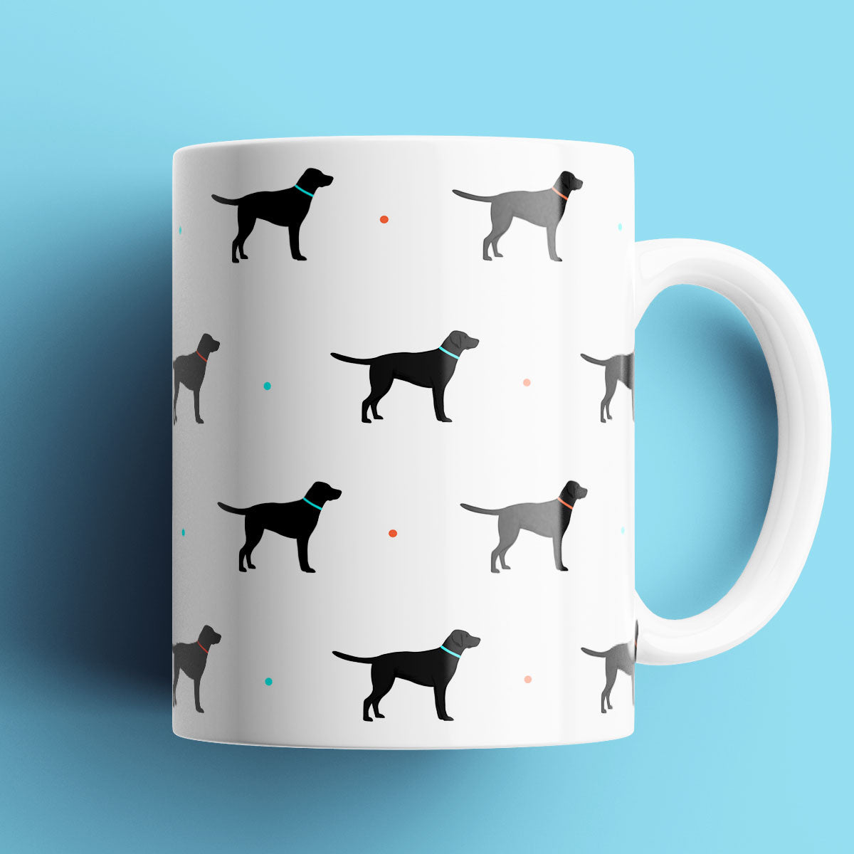 Black Labrador Patterned Mug