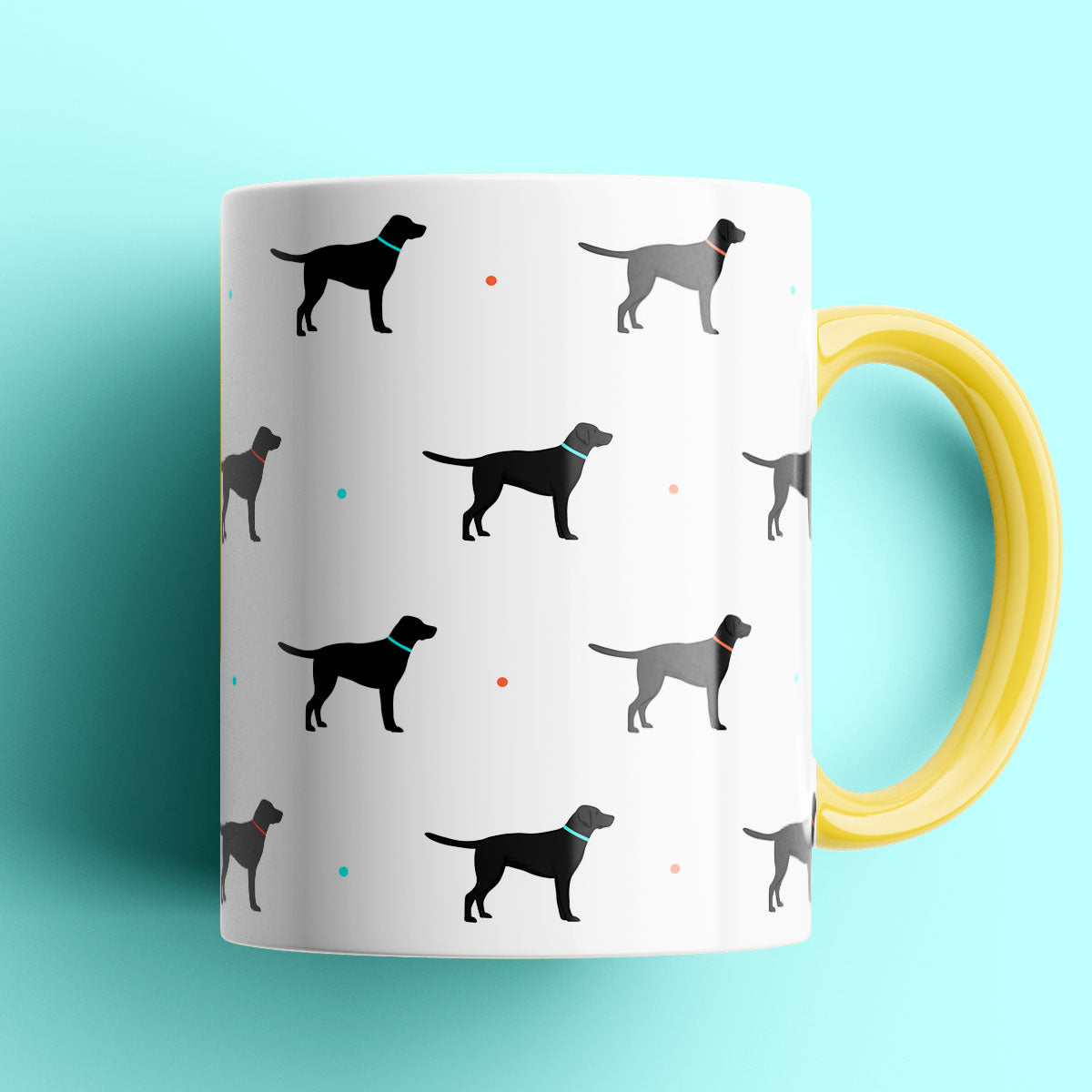 Black Labrador Patterned Mug