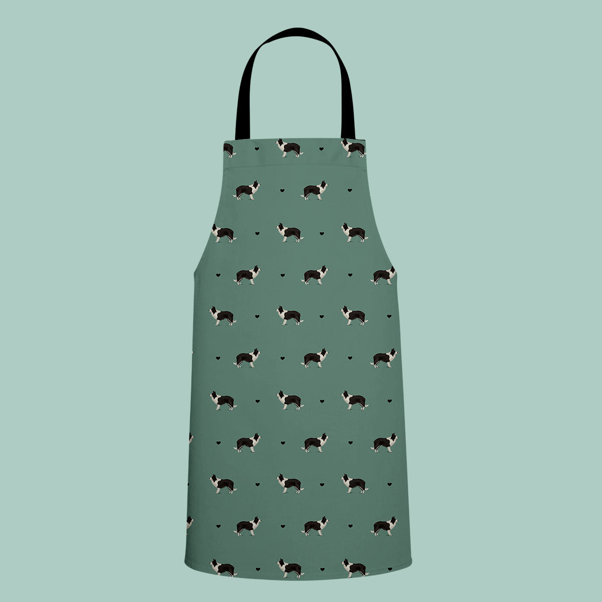 Border Collie and Hearts Apron