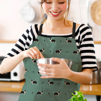 Border Collie and Hearts Apron