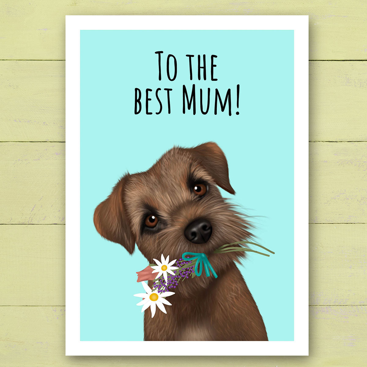 Border Terrier Best Mum Card