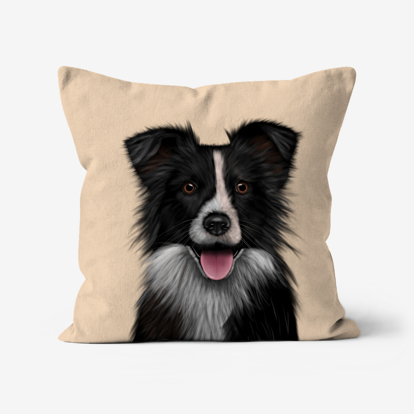 Border Collie Portrait Cushion