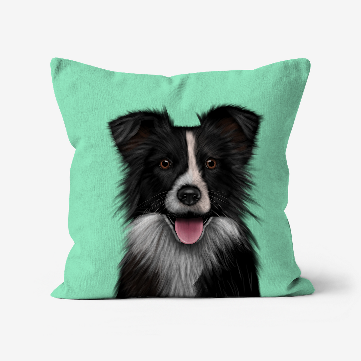 Border Collie Portrait Cushion