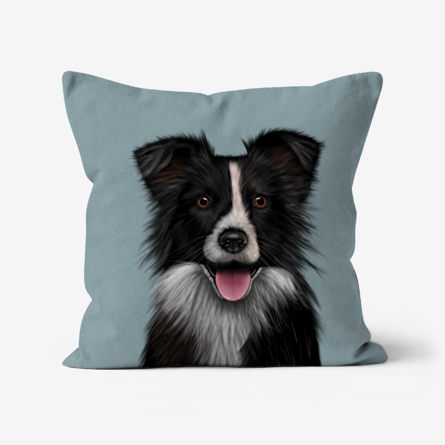 Border Collie Portrait Cushion