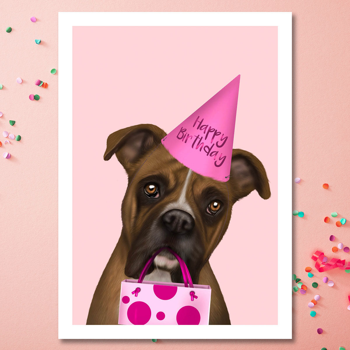 Boxer Birthday Card