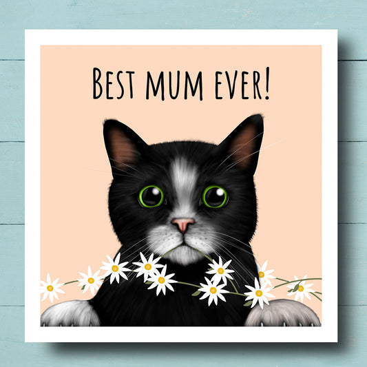 Cat "Best Mum Ever" Card