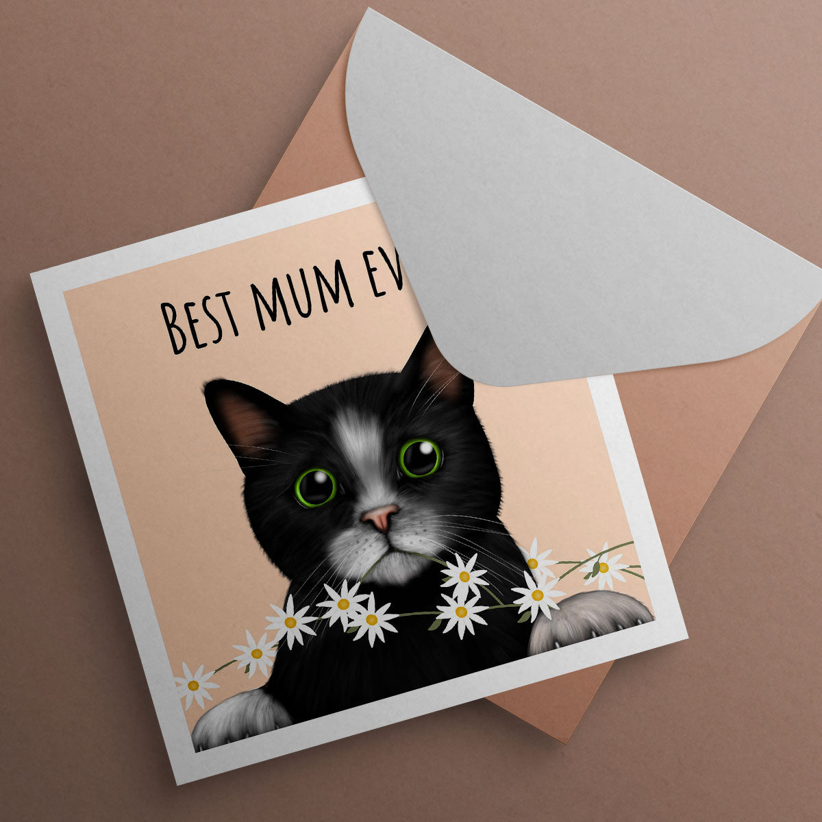 Cat "Best Mum Ever" Card