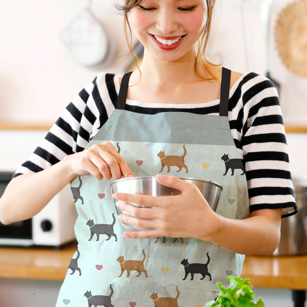 Cats and Hearts Apron