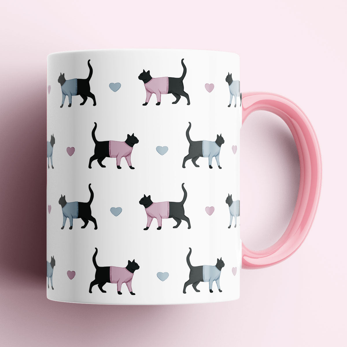 Cats and Hearts Mug