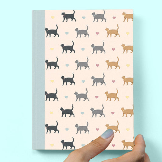 Cats and Hearts Hardback Journal