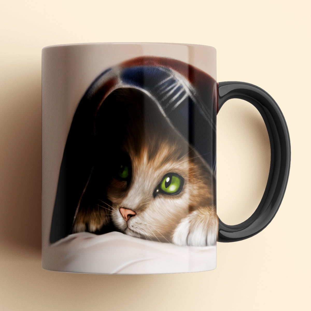 Kitten Under Blanket Mug