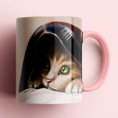 Kitten Under Blanket Mug