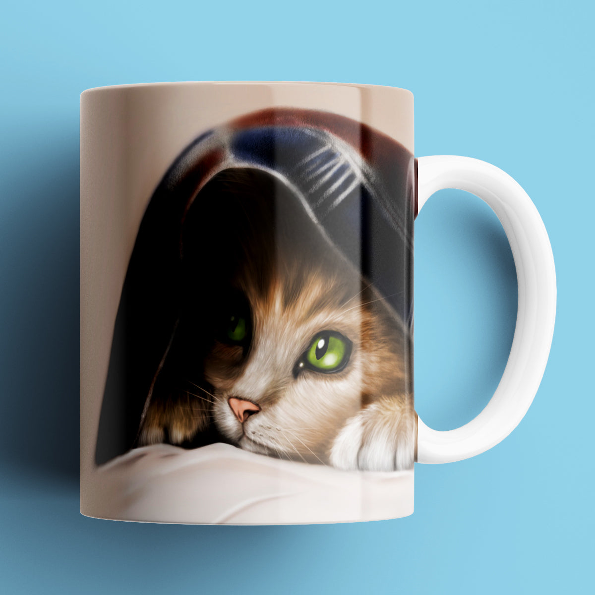 Kitten Under Blanket Mug