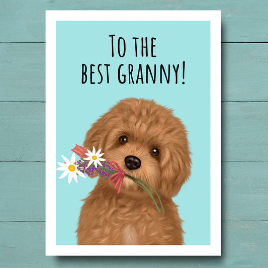 Cavapoo Best Granny Card