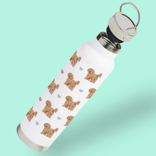 Cavapoos and Hearts Water Bottle