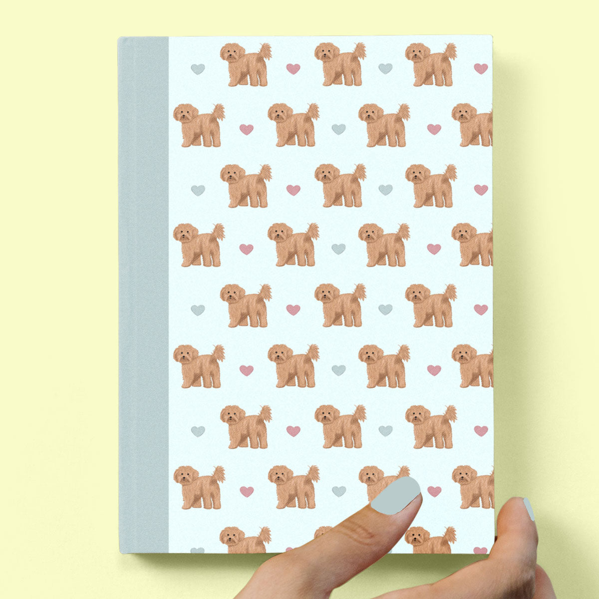 Cavapoos and Hearts Hardcover Journal