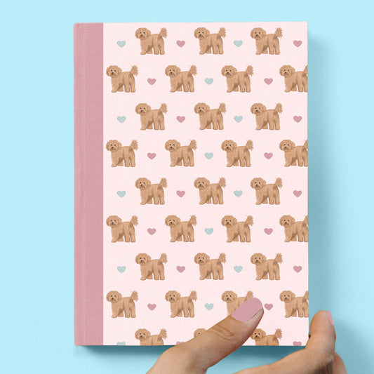 Cavapoos and Hearts Hardcover Journal