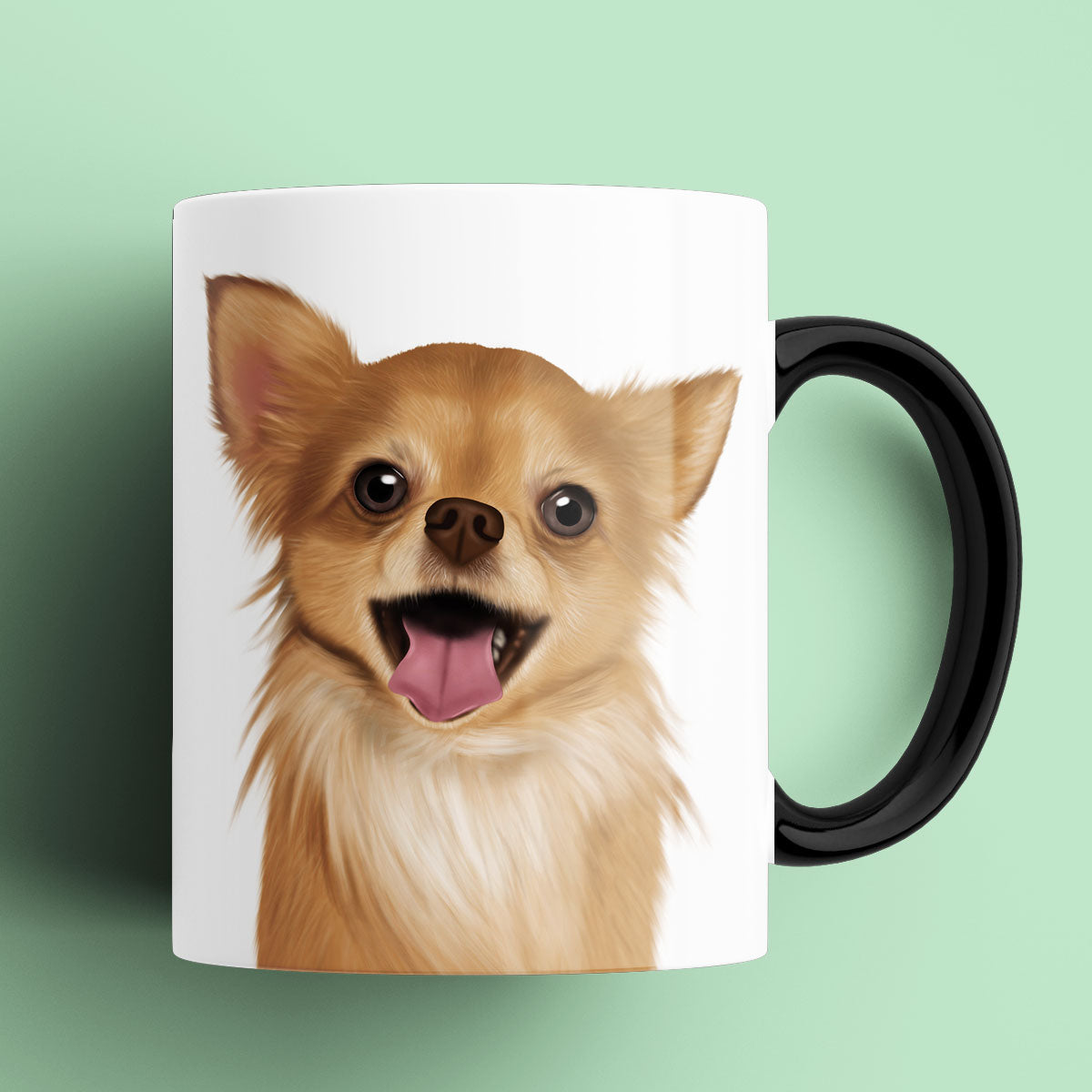 Long Haired Chihuahua Mug Kitty s Art By Catherine