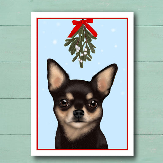 Chihuahua under Mistletoe