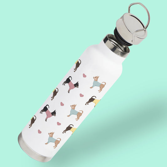 Chihuahuas and Hearts Water Bottle