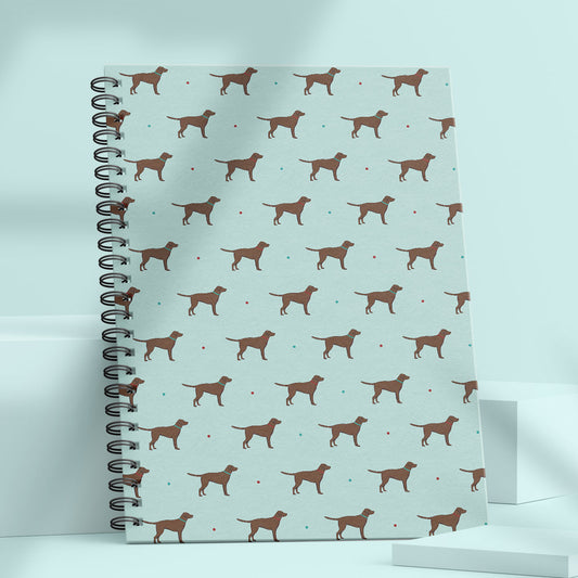 Chocolate Labrador Patterned Notebook