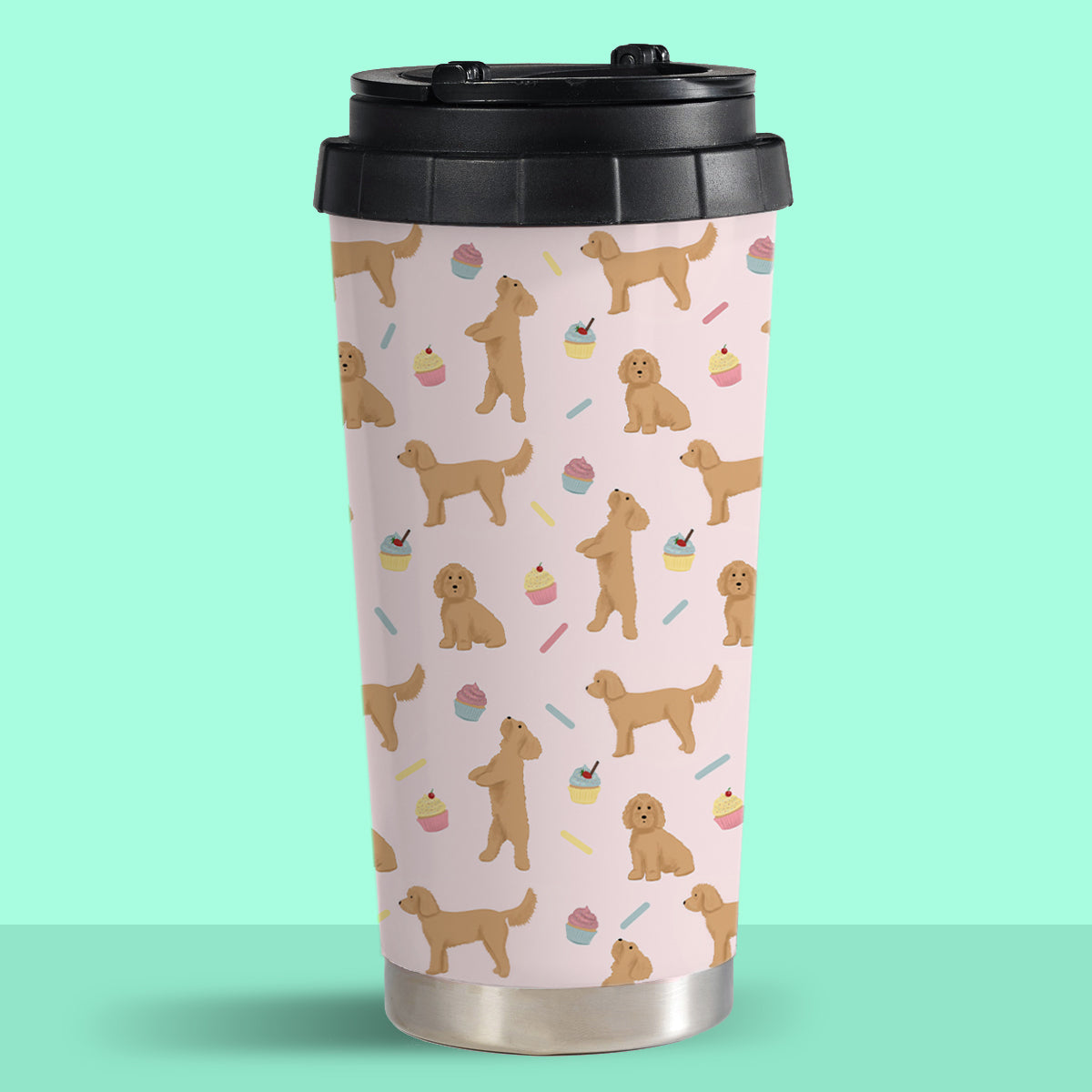 Cockapoos and Cupcakes Travel Mug