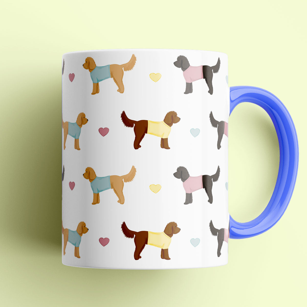 Cockapoos and Hearts Patterned Mug