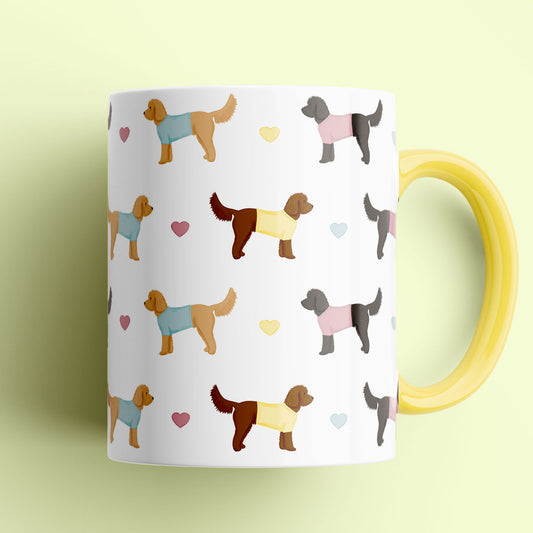 Cockapoos and Hearts Patterned Mug