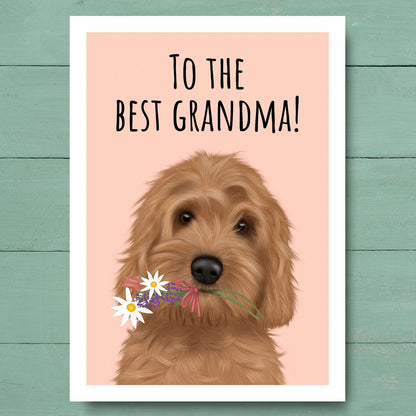 Cockapoo Best Grandma Card