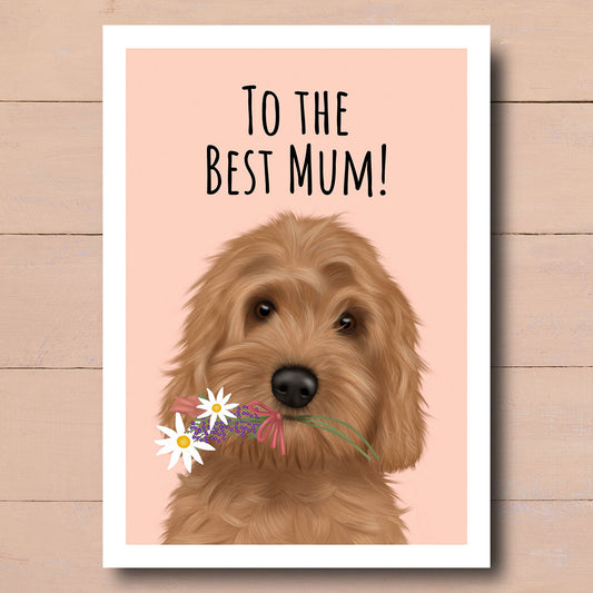 Cockapoo Best Mum Card