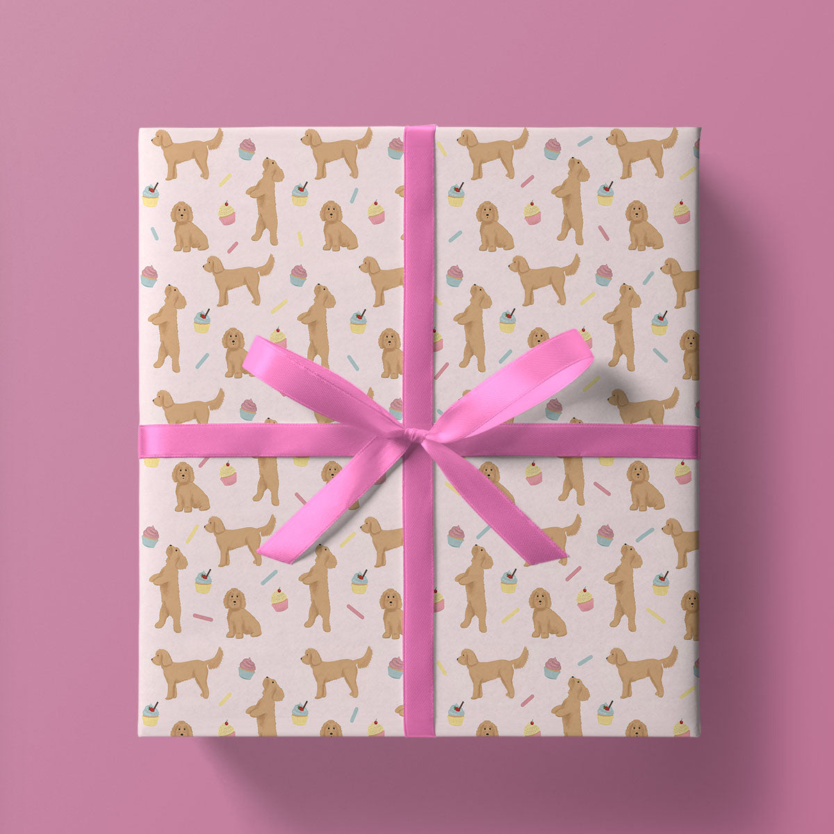 Cockapoos and Cupcakes Wrapping Paper