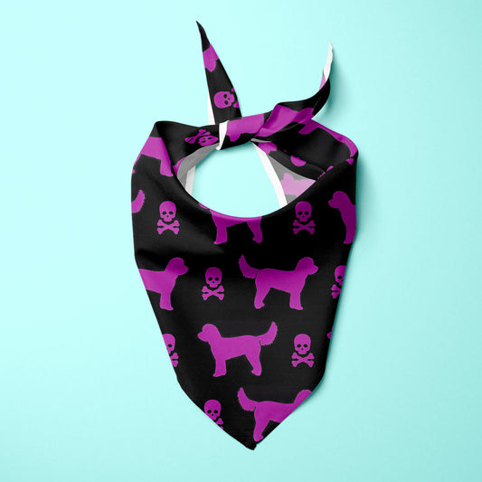 Cockapoos and Skulls Halloween Edition Dog Bandana