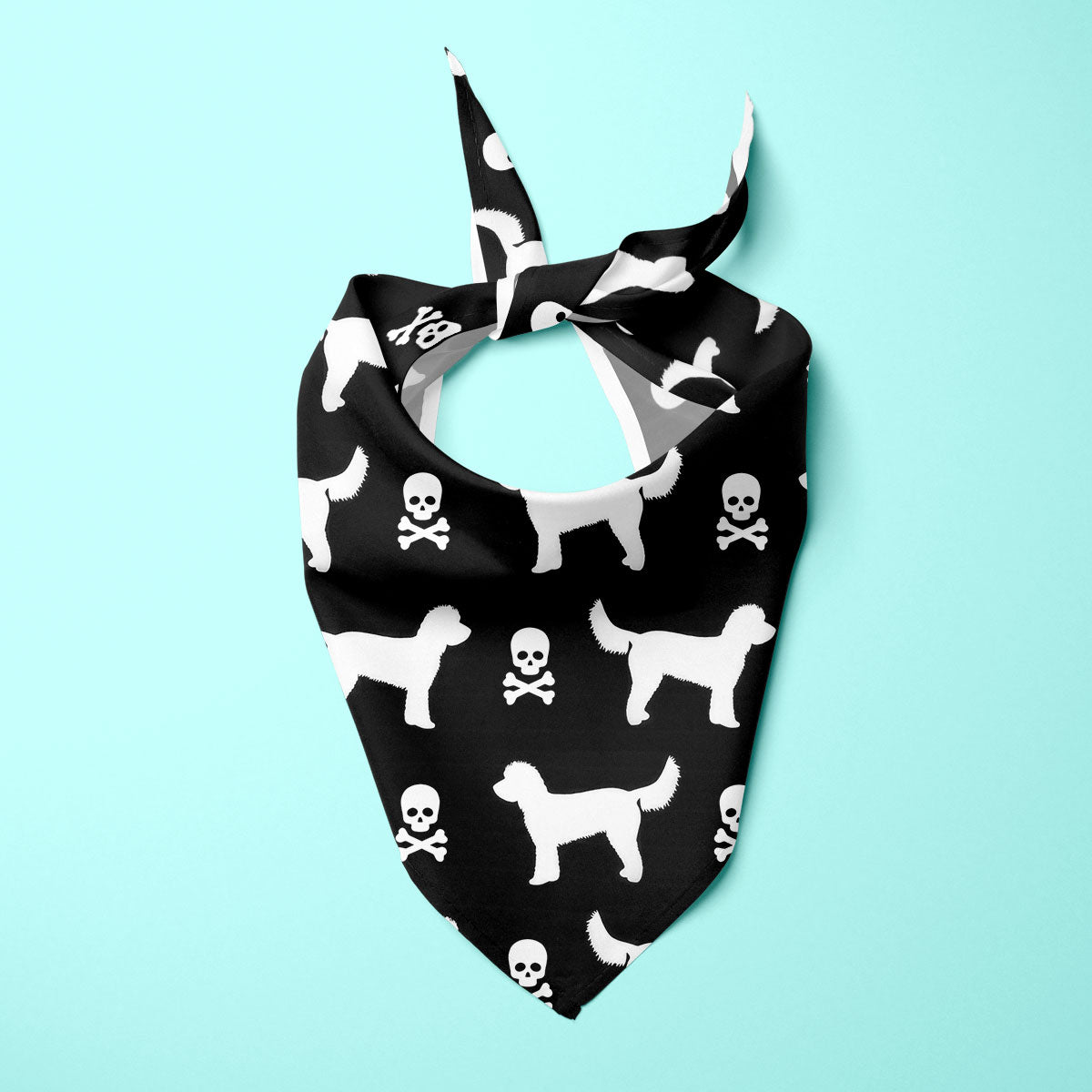 Cockapoos and Skulls Halloween Edition Dog Bandana