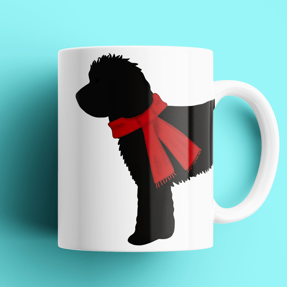 Set of Two Cosy Black Cockapoo Mugs