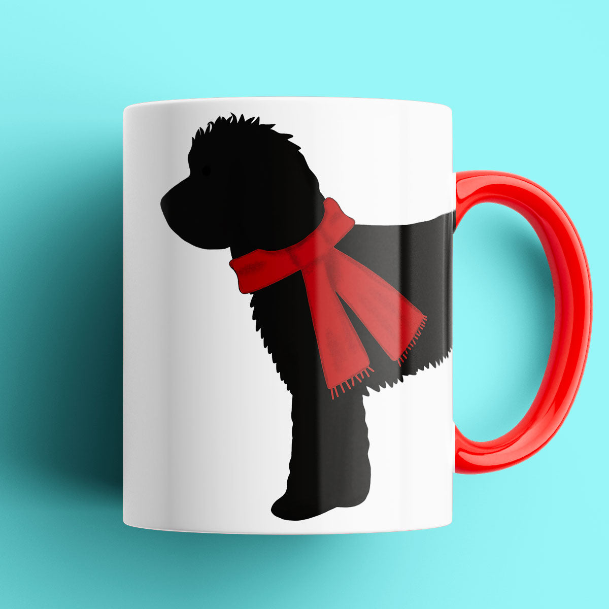 Set of Two Cosy Black Cockapoo Mugs