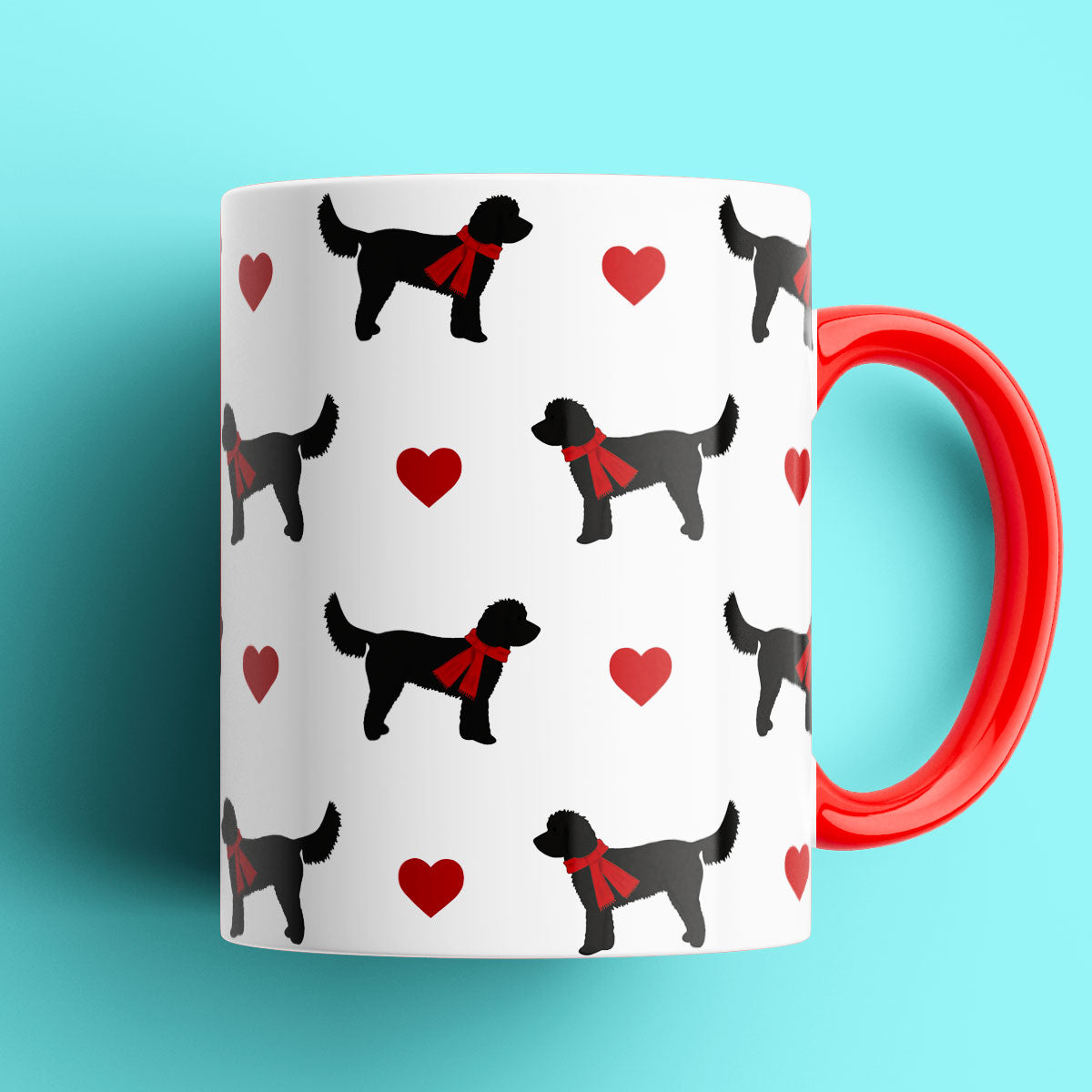 Set of Two Cosy Black Cockapoo Mugs