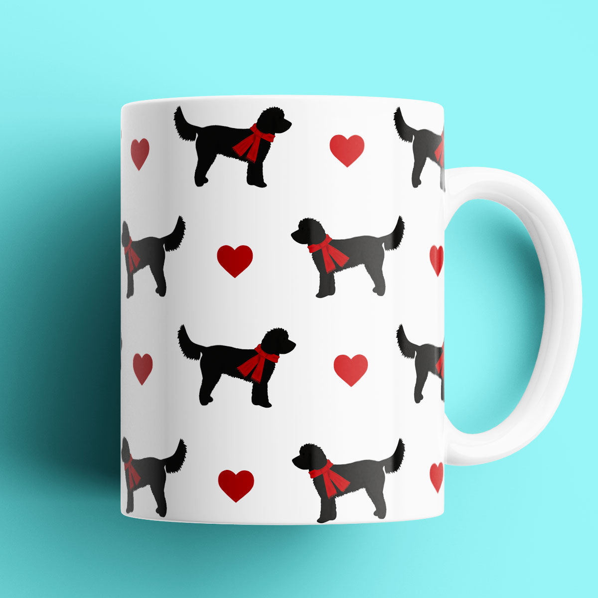 Set of Two Cosy Black Cockapoo Mugs