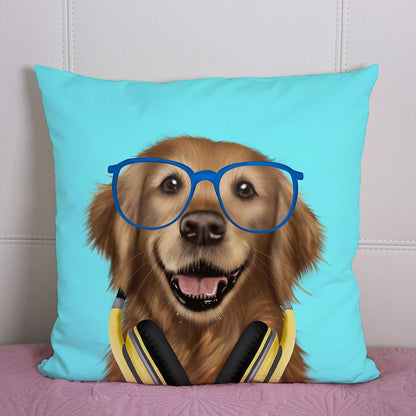 DJ Golden Retriever Cushion