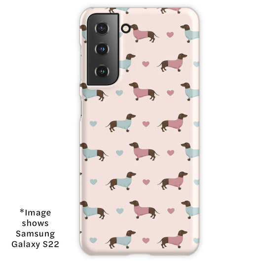 Dachshunds and Hearts Samsung Galaxy Snap Case